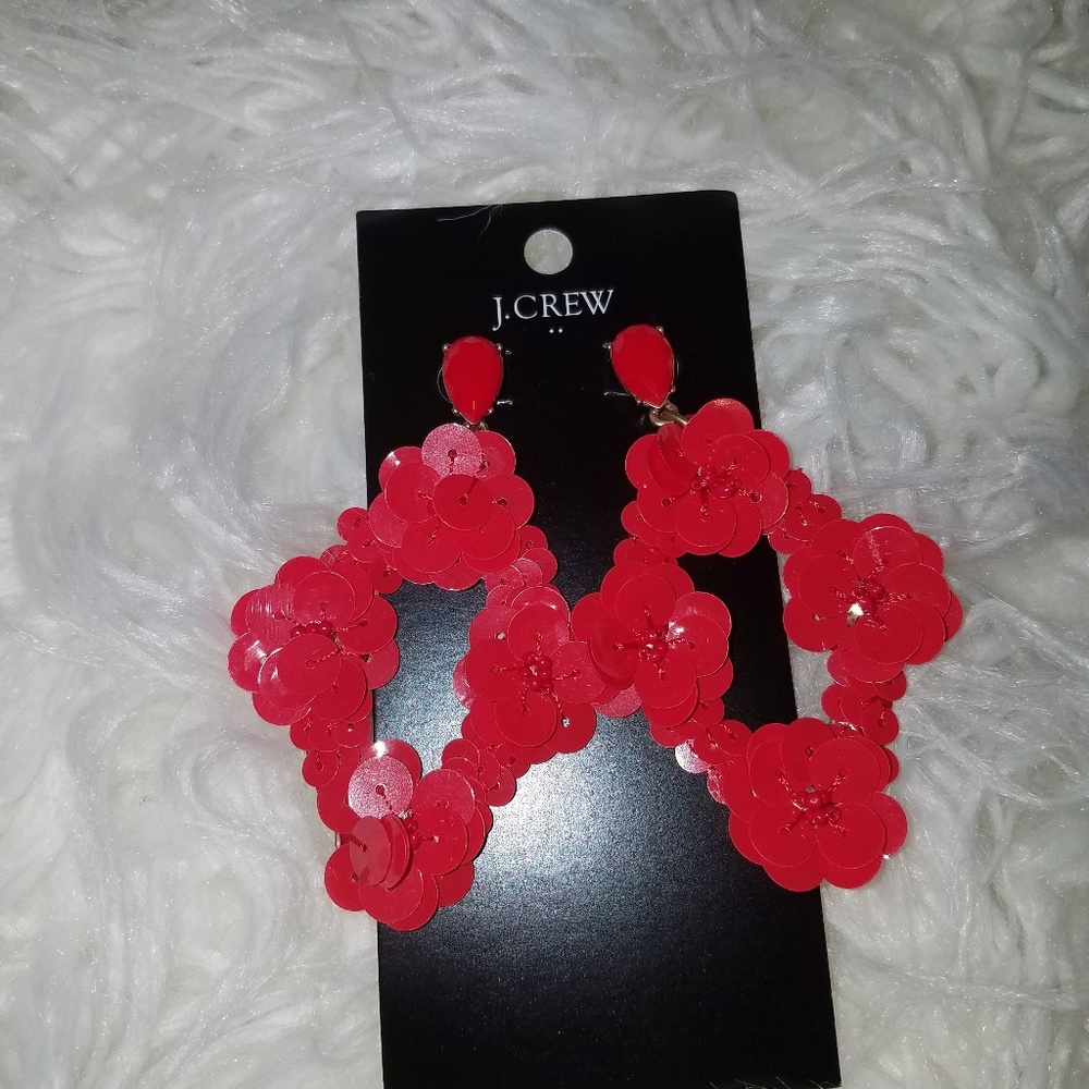 Jcrew Sequin Statement Earrings
